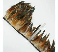 GYMIGE Ruban de Plumes de Faisan Naturelles, 10 mètres, Garnitures à Franges, Garnitures de Couture, Garnitures de Plumes, Ruban, Artisanat, décoration, vêtements