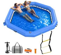 GYMMALL Dock flottant gonflable, plate-forme flottante hexagonale, pour adulte, avec échelle pour piscine, lac, plage