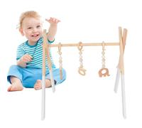 Gymnase d'Activités pour Bébé et Tout-petits, Portique deveil, Gymnase pour Bébé, Sport Arche Eveil Bebe Bois, Portique D'éveil en Bois Sans Odeur avec Cadre Sport pour 3 Mois et Plus