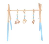 Gymnase en bois pour bébé - Gym pliable avec cadre en bois, gym pour en bois pour jeux | Station d'exercice en bois pour bébés avec 4 suspensions, gym sensorielle de made