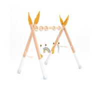 Gymnase Montessori Robincool Hanger en Bois Écologique pour Bébés Marron - 60x44x57 cm