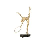 Gymnaste Cerceau sur Socle "Ecart" 35cm Doré & Noir
