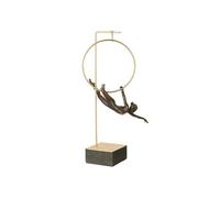 Gymnaste Cerceau sur Socle "Gamma" 55cm Doré & Noir