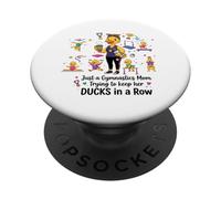 Gymnastics Mom Funny Ducks Gymnastics Mama PopSockets PopGrip Adhésif