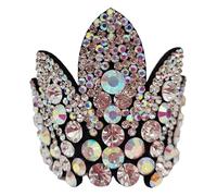 Gymnastics Scrunchies for Girls Crown-Shaped Rhinestoned Hair Tie Shiny Elastic 2.4" Height Scrunchies for Grading Test, Competition, Performance Gymnastics