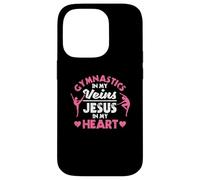 Gymnastique dans Mes veines Jésus dans Mon cœur Gymnaste chrétien Coque pour iPhone 14 Pro