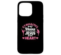 Gymnastique dans Mes veines Jésus dans Mon cœur Gymnaste chrétien Coque pour iPhone 15 Pro Max