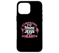 Gymnastique dans Mes veines Jésus dans Mon cœur Gymnaste chrétien Coque pour iPhone 16 Pro Max