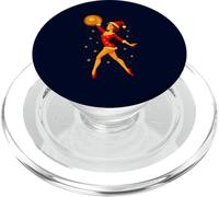 Gymnastique de Noël Fille Rétro Père Noël Vacances Sports PopSockets PopGrip pour MagSafe