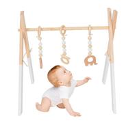 Gymnastique en Bois, Jouer À La Salle Sport, Portique D'eveil Centre D'activités Jouet | Arche de Jeux bébé | Baby Gym Arche d'éveil en Bois, Baby Gym & Montessorie Jouet avec pendentif roba Style