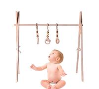 Gymnastique en Bois, Jouer À La Salle Sport, Portique D'eveil Centre D'activités Jouet | Arche de Jeux bébé | Baby Gym Arche d'éveil en Bois, Baby Gym & Montessorie Jouet avec pendentif roba Style