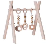 Gymnastique En Bois Pour Bébé Avec 3 Jouets En Bois, Pliable, Basée Sur La Scène, Activité De Développement, Tapis De Jeu, Barre Suspendue, Cadeau Pour Nouveau-Né