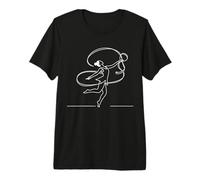 Gymnastique Ruban Line Art Danseuse T-Shirt Haut de Gamme