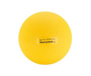 GYMNIC Heavy Med Compact Ballon lesté Ø 15 cm/2 kg Jaune pour l'entraînement et la rééducation, Surface antidérapante et Remplissage à l'eau, idéal pour Les Exercices de Force et de Coordination