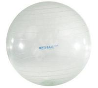 GYMNIC Opti Ballon de Gymnastique Adulte Unisexe, Transparent, Diamètre 65 cm