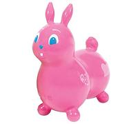 Gymnic Raffy Rose Lapin Sauteur Gonflable pour Enfants de 3 Ans et Plus, est Un Jouet à chevaucher idéal pour Sauter, se Balancer et s'amuser, favorise Le développement de l'équilibre