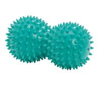 Gymnic Reflex Roll double balle gonflable de 8 cm de diamètre, pour le massage, la réflexologie et le relâchement myofascial, idéal pour stimuler la circulation et les muscles