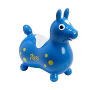GYMNIC Rody Bleu Cheval Gonflable à Sauter pour Enfants 3+, Jeu psychomoteur pour équilibre et Coordination, Compatible avec Bases à Bascule ou à roulettes, Made in Italy