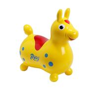 GYMNIC Rody Jaune Cheval Gonflable à Sauter pour Enfants 3+, Jeu psychomoteur pour équilibre et Coordination, Compatible avec Bases à Bascule ou à roulettes, Made in Italy