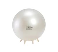 GYMNIC Sit'n'Gym Perla Ballon d'assise Gonflable Ø 55 cm avec Pieds antidérapants, Couleur Blanc Perle, siège Ergonomique Anti-éclatement pour Une Posture correcte et Un Bien-être