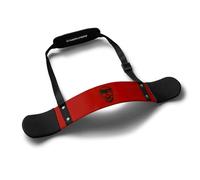 Gymreapers Biceps Arm Blaster - Isolateur de courbure de Biceps en Aluminium épais avec Bords profilés et rembourrés - Bomber de Biceps réglable pour l'haltérophilie et la Musculation (Rouge)