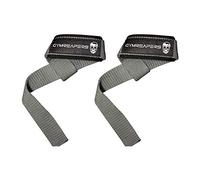 Gymreapers Sangles de levage pour l'haltérophilie, la musculation, la dynamophilie, la musculation, les soulevés de terre - Néoprène rembourré avec coton de 18 pouces (gris)