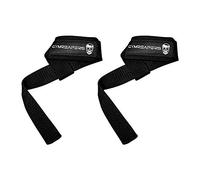 Gymreapers Sangles de levage pour l'haltérophilie, la musculation, la dynamophilie, la musculation, les soulevés de terre - Néoprène rembourré avec coton 18" (noir)