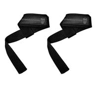 Gymreapers Sangles de poignet pour haltérophilie, musculation, dynamophilie, musculation et soulevé de terre - Néoprène rembourré avec coton de 45,7 cm (noir/noir)