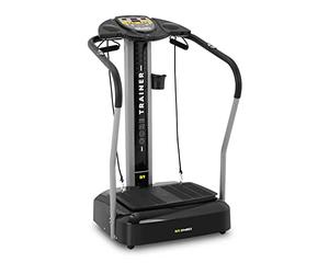 Gymrex Plateforme Vibrante Et Oscillante Plate-Forme Plateau Vibrant Plaque Sport Musculation Machine pour Maigrir GR-MG39 (Max. 120 kg, Surface 53 x 37 cm, 2 Bandes, Mesure La Graisse, Ampl. 12mm)