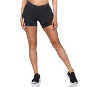 GYMSHARK Short Speed 2 en 1 pour femme, Noir , S