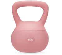 Gymtek Kettlebell 6 kg, Poids Pilates pour Femmes, Soft Kettlebell pour Workout, Haltere Musculation avec poignée, Fitness Kettlebells Doux, Ideal Fitness materiel pour Sport Maison, Couleur Rose