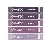 Gymtek Kit de 5 Elastique Musculation, Elastique Caoutchouc Ideal pour Sport Femme, Bande de Resistance Musculation dans la Gamme de 05 à 30 kg, Bande Elastique Fitness pour Sport Maison, Violet