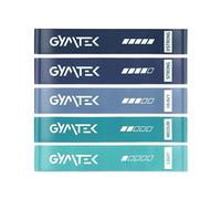 Gymtek Kit de 5 Elastique Musculation, Elastique Caoutchouc Ideal pour Sport Femme, Bande de Resistance Musculation dans la Gamme de 05 à 30 kg, Bande Elastique Fitness pour Sport Maison, Bleue
