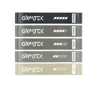Gymtek Kit de 5 Elastique Musculation, Elastique Caoutchouc Ideal pour Sport Femme, Bande de Resistance Musculation dans la Gamme de 05 à 30 kg, Bande Elastique Fitness pour Sport Maison, Gris
