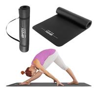Gymtek Large Tapis Yoga Pliable Antidérapant NBR 190 x 80 x 1 cm, Yoga Mat avec Sangle de Transport, Pilates Accessoires Femme pour Gym, Fitness, Gymnastique, Fitness Tapis de Sport a la Maison