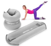Gymtek Lot de 2 poids pour poignets et chevilles réglables - Poids pour les jambes et les bras - Poids de cheville et de poignet réglables - Pour intensifier l'entraînement - Gris