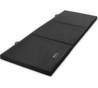 Gymtek Tapis Gymnastique Epais 180x60x5 cm, Grand Tapis de Sport pour Exercice Equipment Fitness, Matelas pliable avec Poignées, Materiel Sport Maison et Salle de Gym, Matelas Sol Gymnastique, Noir