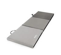 Gymtek Tapis Gymnastique Epais 180x60x5 cm, Tapis de Sport pour Exercice Judo, Karate, Fitness Matelas pliable avec Poignées, Materiel Sport Maison et Salle de Gym, Matelas Sol Gymnastique, Gris