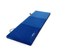 Gymtek Tapis Gymnastique Epais 180x60x5 cm, Tapis de Sport pour Exercice Judo, Karate, Fitness Matelas pliable avec Poignées, Materiel Sport Maison et Salle de Gym, Matelas Sol Gymnastique, Bleu