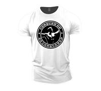 Gymtier T-shirt de bodybuilding Arnold Schwarzenegger Conquer pour homme, blanc, 4XL