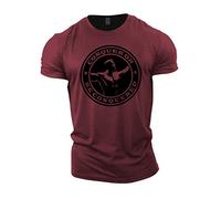 Gymtier T-shirt de bodybuilding Arnold Schwarzenegger Conquer pour homme, bordeaux, XL