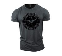 Gymtier T-shirt de bodybuilding Arnold Schwarzenegger Conquer pour homme, gris, L