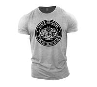 Gymtier T-shirt de musculation pour homme, motif «Unleash The Beast» - Gris - Large