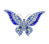Gyn&Joy Grande broche papillon avec strass en cristal, Strass, na
