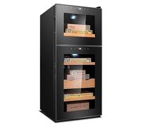 GYORI Cave à cigares électrique de 59 L, 200 Caves à cigares électroniques avec lumière LCD et écran Tactile, Parfait for Les Hommes, père, Mari, Cadeau (Color : A)