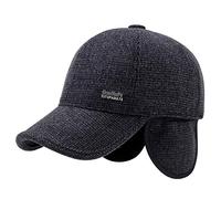 GYOUFU Casquette de Baseball pour Homme Casquettes d'hiver (Noir 04),57-61,Large