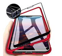 Gypsophilaa Coque OnePlus 5T Adsorption Magnétique Tech étui Antichoc Aimants puissants Cadre intégré Protection à 360 degrés Métal Flip Cover Inclus avec Protecteur d'écran