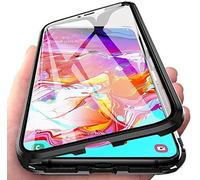 Gypsophilaa Coque pour Xiaomi Mi 12 / 12X Adsorption Magnétique Tech Housse 360 Degrés Protection Étui Antichoc Cadre Aluminium Verre Trempé Aimant Fort Métal Flip Cover