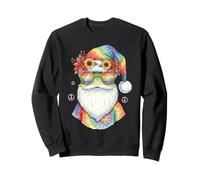 Gypsy Santa Hippie Grenouille Toad Tie Dye Noël Sweatshirt