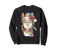 Gypsy Santa Lama Tie Dye Hippie Groovy Christmas Sweatshirt
